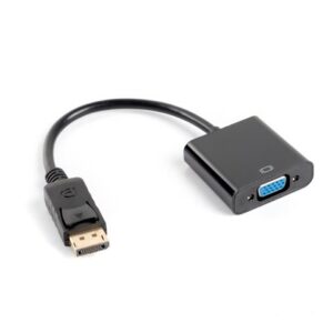 Lanberg AD-0002-BK vaizdo kabelio adapteris 0,2 m VGA (D-Sub) DisplayPort Juoda