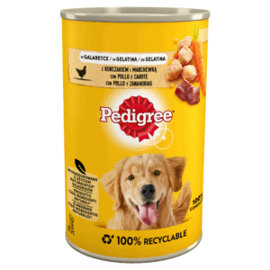 Pedigree su vištiena ir morkomis drebučiuose 400g