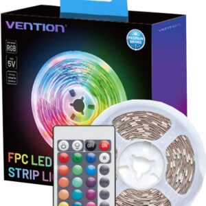 Vention RGB FPC LED juosta su nuotolinio valdymo pultu, 5 V, 5 m