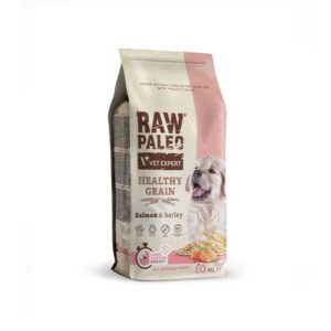 Raw Paleo Healthy Grain Puppy Lašiša ir miežiai - sausas šunų maistas - 10 kg