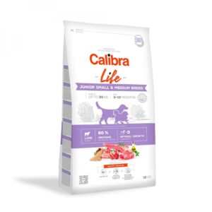 CALIBRA Life Junior Small&Medium breed Lamb - sausas maistas šunims - 12kg