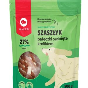MACED Rabbit wrapped rawhide sticks - šunų kramtukas - 500 g