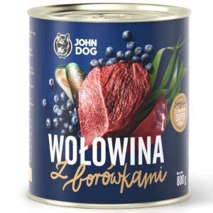 JOHN DOG Berry line Beef with blueberries - drėgnas ėdalas šunims - 800g