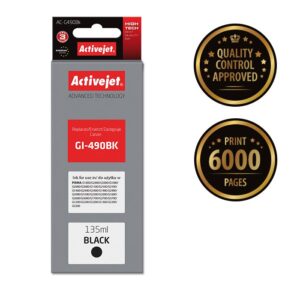 Activejet AC-G490Bk (pakaitalas Canon GI-490BK; Supreme; 135 ml; juodas) - Image 2