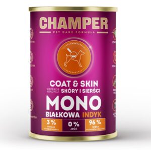 CHAMPER Coat & Skin Monoprotein Salmon - drėgnas ėdalas šunims - 400g