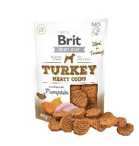 Brit Jerky Turkey Meaty Coins - Turkija – skanėstai šuniukui – 80 g