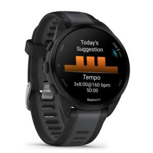 Garmin Forerunner 165 3,05 cm (1.2") AMOLED 43 mm Skaitmeninis 390 x 390 pikseliai Lietimui jautrus ekranas Juoda GPS (palydovinis) - Image 3