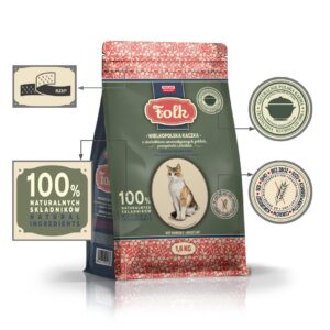 FOLK Greater Poland duck with apples, quail and herring - sausas kačių maistas - 1,6kg - Image 2