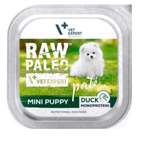 RAW PALEO Pâte Mini Puppy Duck - drėgnas ėdalas šunims - 150g