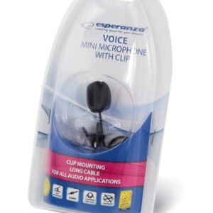 Esperanza EH178 Mikrofonas su spaustuku Juodas - Image 3