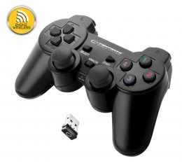Esperanza EGG108K žaidimų valdiklis Juoda USB 2.0 Žaidimų pultelis Analoginis / skaitmeninis PC, Playstation 3