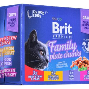 BRIT Cat Pouches Family Plate - drėgno kačių ėdalo - 12 x 100g - Image 3