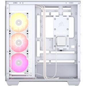 Corsair 3500X PC Case, Mid Tower, A-RGB - White, with iCUE LINK fans - Image 2