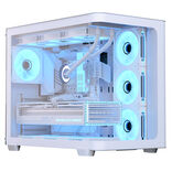 Aerocool P500C PC Case, Mid Tower, ATX, Tempered Glass - white