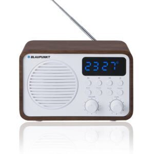 Nešiojamas radijo imtuvas su "Bluetooth" ir USB BLAUPUNKT PP7BT, spalva: ruda medžio/balta