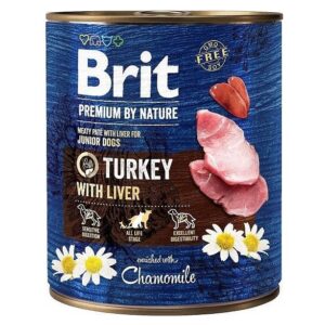 BRIT Premium by nature Junior Turkey with Liver - drėgnas ėdalas šunims - 800g