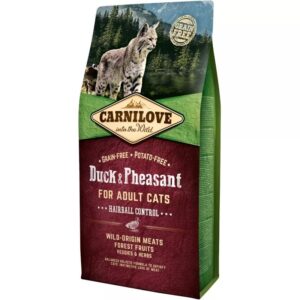 CARNILOVE Duck & Pheasant Hairball Control - sausas kačių maistas - 6kg