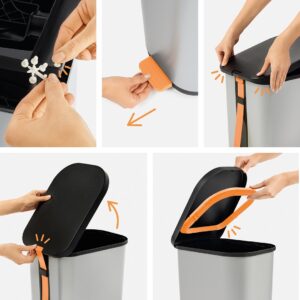 ROTHO Ribo White - šiukšliadėžė su pedalu – 35l - Image 3