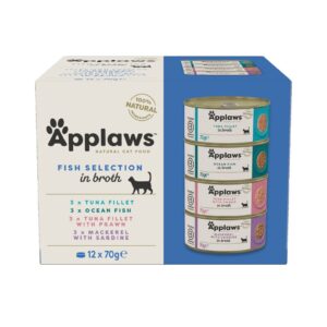 APPLAWS Fish selection multipack in broth - šlapias kačių maistas - 12x70g - Image 3