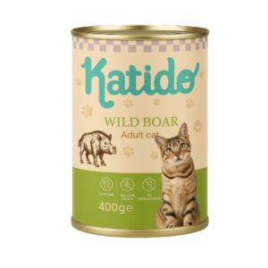 KATIDO Wild boar - šlapias kačių maistas - 400g