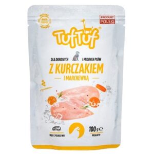 TUF TUF with chicken and carrot - drėgnas ėdalas šunims - 100g