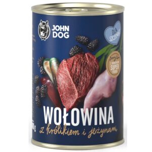 JOHN DOG Berry Line Puppy Beef with rabbit and blackberries - drėgnas ėdalas šunims - 400g