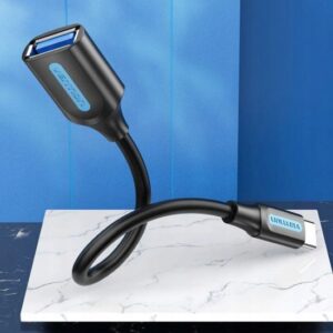 Vention CCVBB USB kabelis USB 3.2 Gen 1 (3.1 Gen 1) 0,15 m USB C USB A Juoda - Image 2