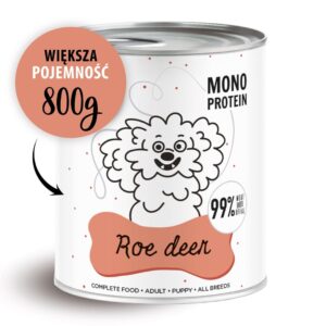 PAKA ZWIERZAKA Pepe Roe deer - drėgnas ėdalas šunims - 800g
