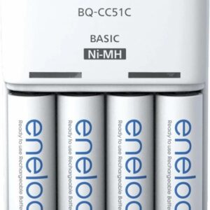 Baterijų įkroviklis PANASONIC Eneloop Basic BQ-CC51 + 4x AA 2000 mAh (K-KJ51MCD40E) - Image 3