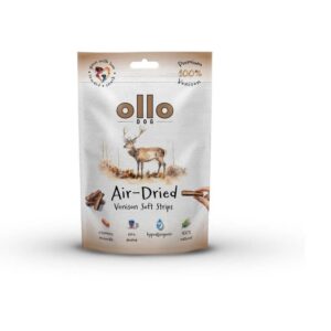 OLLO Air-Dried Venison strips - skanėstas šuniui - 80g