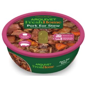 ARQUIVET Fresh Home Pork ear stew - drėgnas ėdalas šunims - 280g