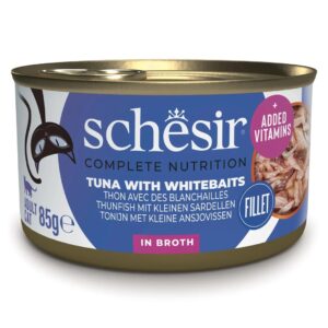SCHESIR in cooking water Tuna with whitebait - šlapias kačių maistas - 85 g