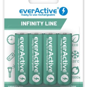 Įkraunamos baterijos everActive Ni-MH R6 AA 1100 mAh Infinity Line - 4 vnt.