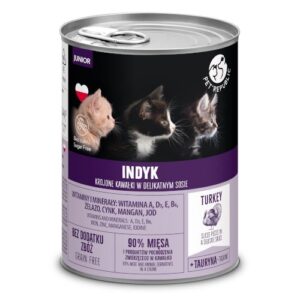 PET REPUBLIC Junior Turkey - šlapias kačių maistas - 400g