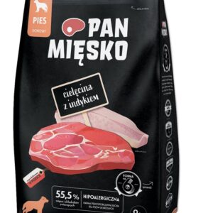 PAN MIĘSKO Veal with turkey XS - sausas maistas šunims - 9kg - Image 1