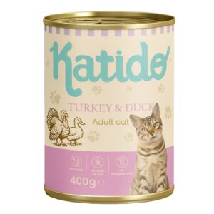 KATIDO Turkey with duck - šlapias kačių maistas - 400g