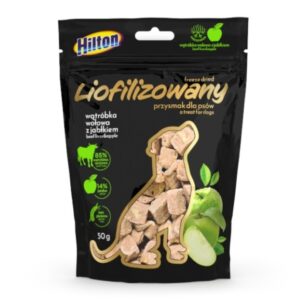 Hilton liofilizowany przysmak z wątróbką wołową i jabłkiem dla psa 50g