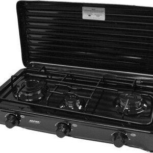 MPM SMILE-KN-03/1KB viryklė Juoda Stalviršis 60 cm Dujinė 3 zone(s)