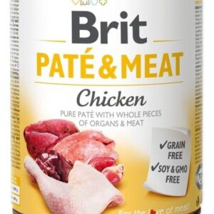 BRIT Paté & Meat su vištiena - šlapias šunų maistas - 800g