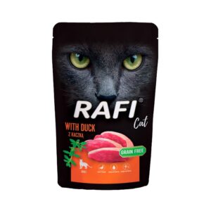RAFI Cat Adult with duck - šlapias kačių maistas - 100g