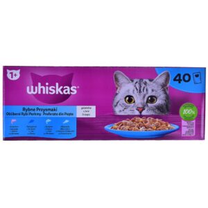 WHISKAS Fish Favourites in jelly - drėgno kačių ėdalo - 40x85 g - Image 2