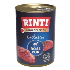 RINTI Singlefleisch Exclusive Horse - drėgnas ėdalas šunims - 400g