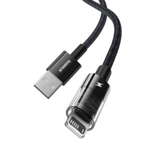 Baseus Gem USB ir IP 2,4A greitojo įkrovimo kabelis 1 m juodas - Image 2