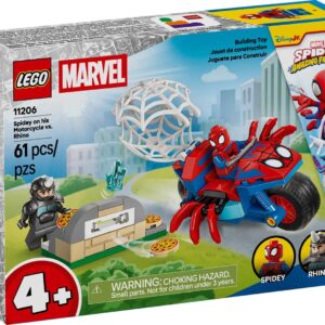 LEGO MARVEL 11206 Spidey ant savo motociklo prieš Rhino