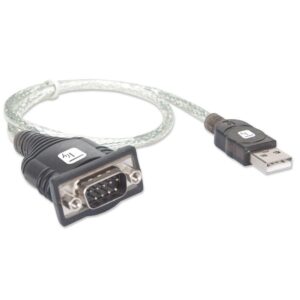 Techly IDATA USB-SER-2T serijinis kabelis Permatomas 0,45 m USB A tipo DB-9 - Image 3
