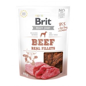 BRIT Meaty Jerky Beef Fillets - skanėstas šunims - 200 g - Image 2