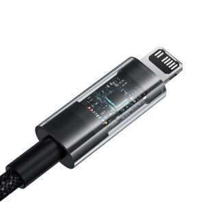 Baseus Gem USB-C ir iP greitojo įkrovimo kabelis 1 m 20 W Juodas - Image 3