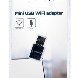 Gembird WNP-UA300-01 WIFI USB micro 300 Mbps tinklo plokštė - Image 2