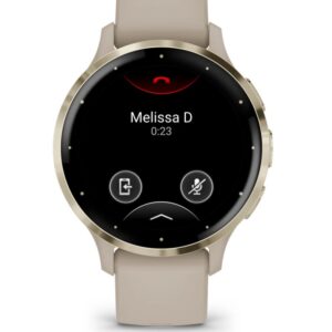 Garmin Venu 3S 3,05 cm (1.2") AMOLED 41 mm Skaitmeninis 390 x 390 pikseliai Lietimui jautrus ekranas Auksas, Pilka „Wi-Fi“ GPS (palydovinis) - Image 2