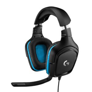 Logitech G 981-000770 Ausinės be mikrofono ir ausinės su mikrofonu Laisvų rankų įranga Vielinis Su lankeliu Žaidimams Juoda, Mėlyna - Image 3